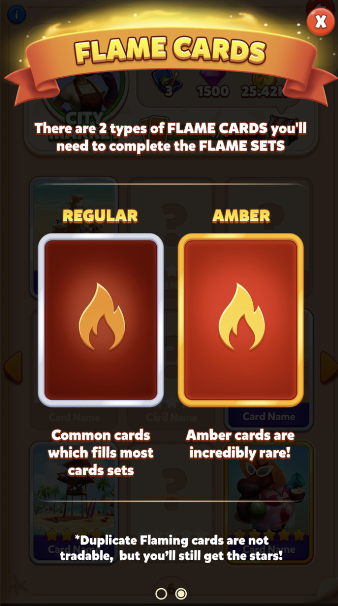 Cards pop-up showing regular and amber Flame Cards and their descriptions.png